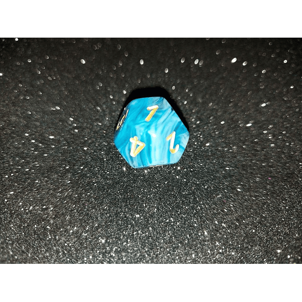 Dado 12 caras - Chessex - Azul Marmol