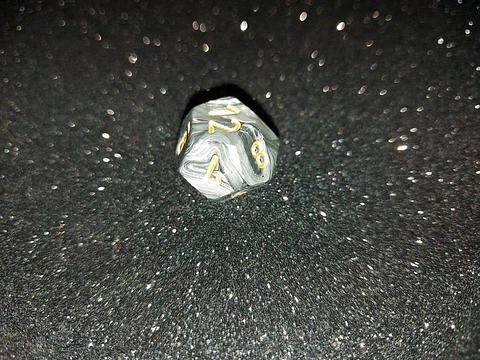 Dado 12 caras - Chessex - Gris Marmol