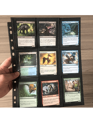 Micas Hojas para carpeta 9 espacios negras sideloader