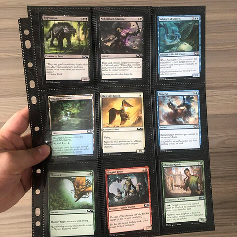 Micas Hojas para carpeta 9 espacios negras sideloader