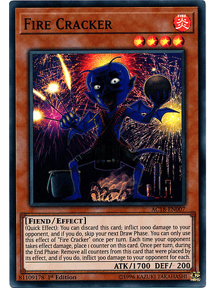 Fire Cracker - AC18-EN007 - Super Rare 