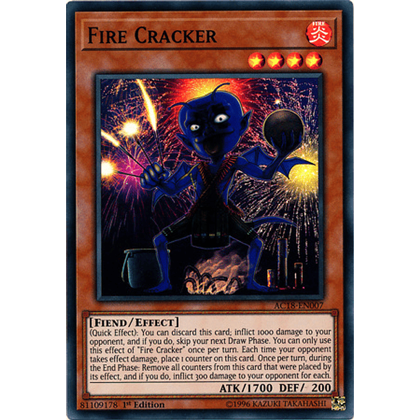 Fire Cracker - AC18-EN007 - Super Rare 