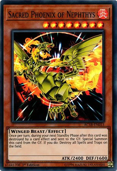 Sacred Phoenix of Nephthys - AC18-EN013 - Super Rare 