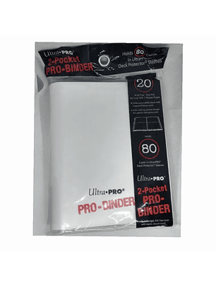 Carpeta 2 Espacios Ultra Pro (semi nueva) Blanca 