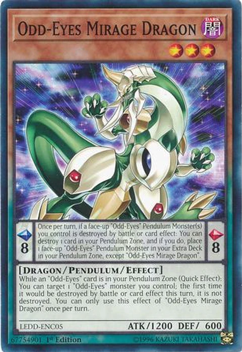 Odd-Eyes Mirage Dragon - LEDD-ENC05 - Common