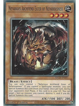 Nefarious Archfiend Eater of Nefariousness - SDCH-EN007 - Common 