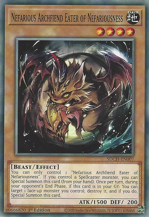 Nefarious Archfiend Eater of Nefariousness - SDCH-EN007 - Common 