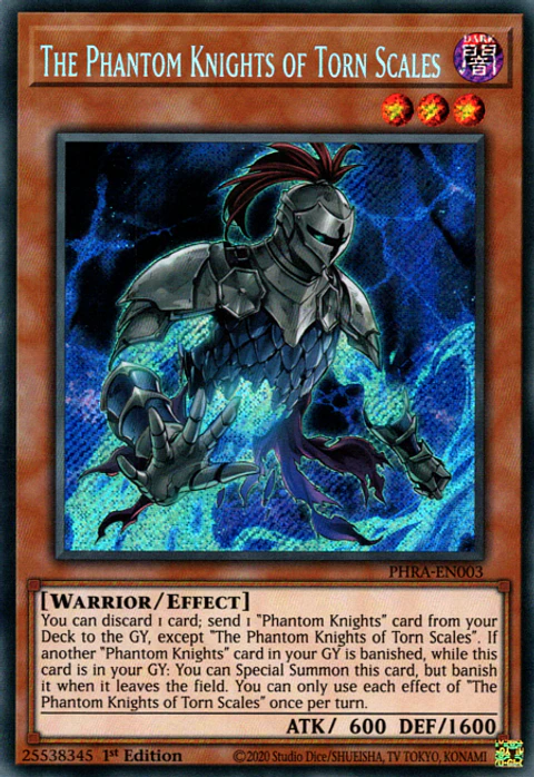 The Phantom Knights of Torn Scales - PHRA-EN003 - Secret Rare 