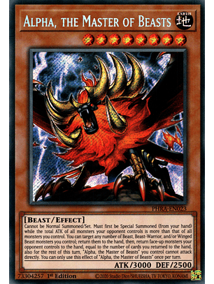 Alpha, the Master of Beasts - PHRA-EN023 - Secret Rare 