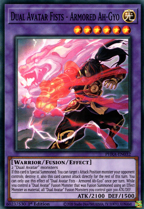 Dual Avatar Fists - Armored Ah-Gyo - PHRA-EN032 - Super Rare