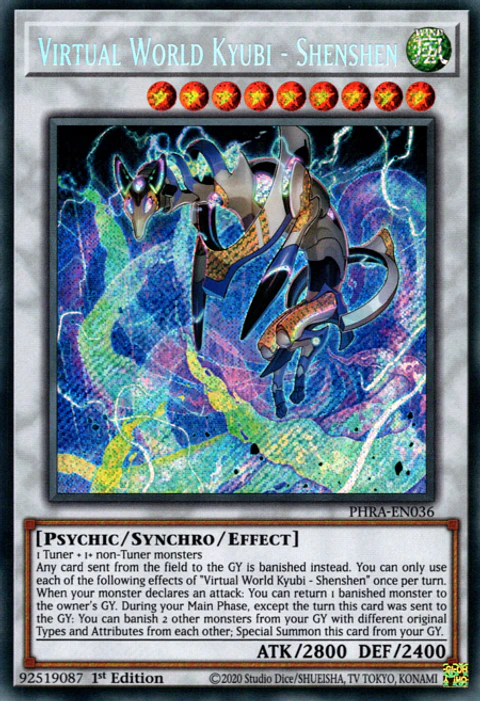 Virtual World Kyubi - Shenshen - PHRA-EN036 - Secret Rare