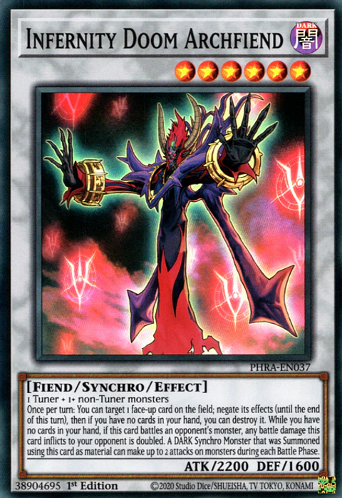Infernity Doom Archfiend - PHRA-EN037 - Super Rare 