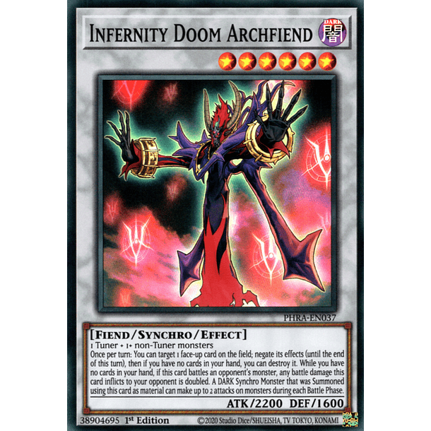 Infernity Doom Archfiend - PHRA-EN037 - Super Rare 