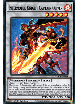 Infernoble Knight Captain Oliver - PHRA-EN038 - Super Rare