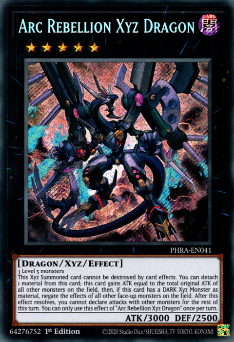 Arc Rebellion Xyz Dragon - PHRA-EN041 - Secret Rare 