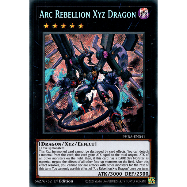 Arc Rebellion Xyz Dragon - PHRA-EN041 - Secret Rare 
