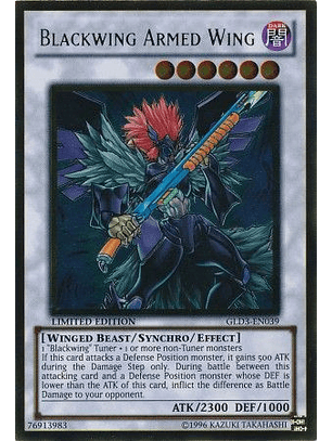 Blackwing Armed Wing - GLD3-EN039 - Gold Rare