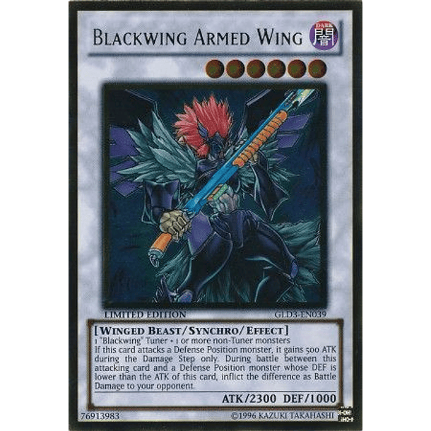 Blackwing Armed Wing - GLD3-EN039 - Gold Rare