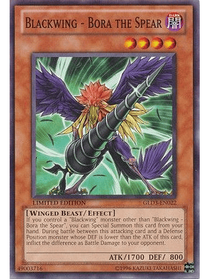 Blackwing - Bora the Spear - GLD3-EN022 - Common