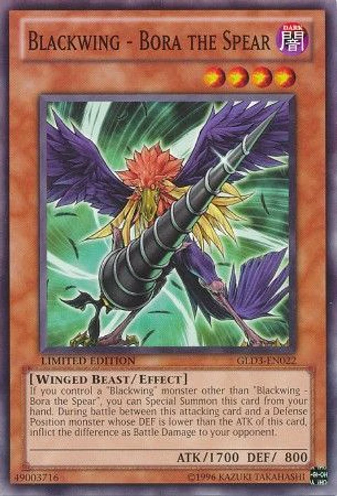 Blackwing - Bora the Spear - GLD3-EN022 - Common