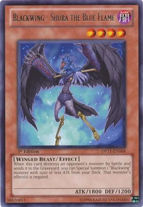 Blackwing - Shura the Blue Flame - DP11-EN004 - Rare (PLAYED)