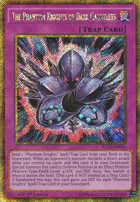 The Phantom Knights of Dark Gauntlets - PGL3-EN016 - Gold Secret Rare 