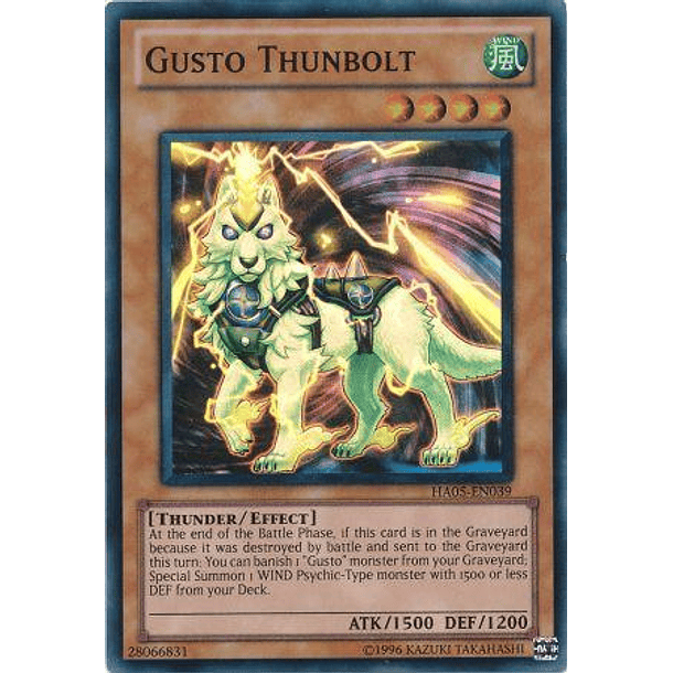 Gusto Thunbolt - HA05-EN039 - Super Rare