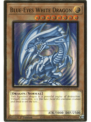 Blue-Eyes White Dragon - MAGO-EN001 - Premium Gold Rare 