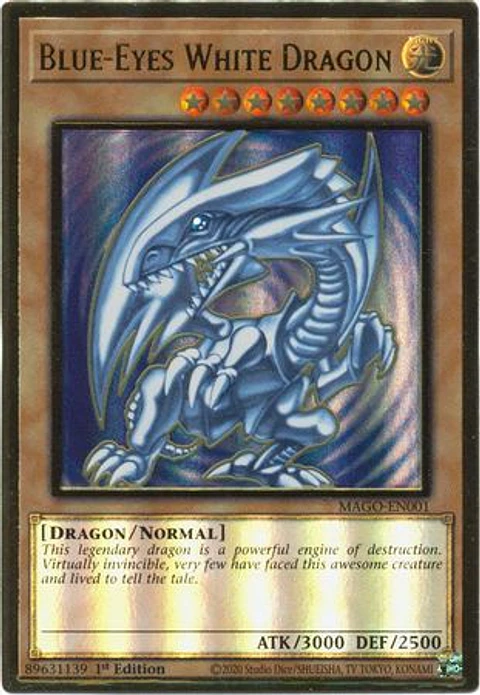 Blue-Eyes White Dragon - MAGO-EN001 - Premium Gold Rare 