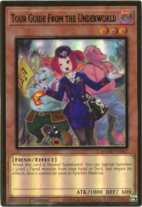 Tour Guide From the Underworld (Alt Art) - MAGO-EN007 - Premium Gold Rare 