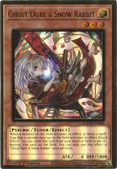 Ghost Ogre & Snow Rabbit (Alternate Art) - MAGO-EN009 - Premium Gold Rare