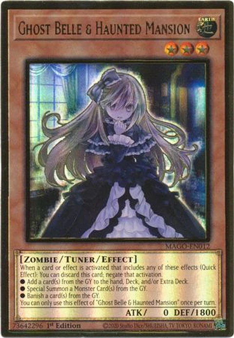Ghost Belle & Haunted Mansion - MAGO-EN012 - Premium Gold Rare 