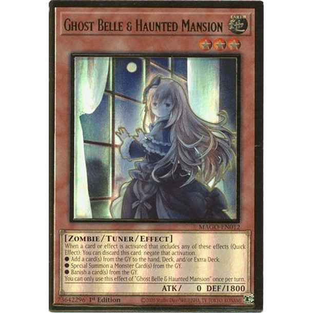 Ghost Belle & Haunted Mansion (Alt Art) - MAGO-EN012 - Premium Gold Rare 