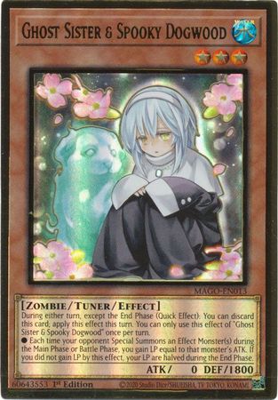 Ghost Sister & Spooky Dogwood - MAGO-EN013 - Premium Gold Rare  1