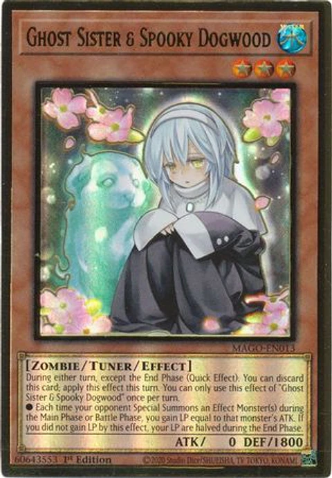Ghost Sister & Spooky Dogwood - MAGO-EN013 - Premium Gold Rare 