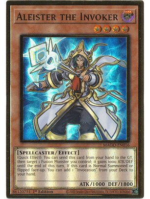 Aleister the Invoker (Alternate Art) - MAGO-EN016 - Premium Gold Rare