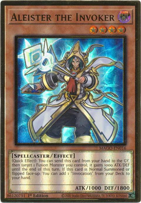Aleister the Invoker (Alternate Art) - MAGO-EN016 - Premium Gold Rare