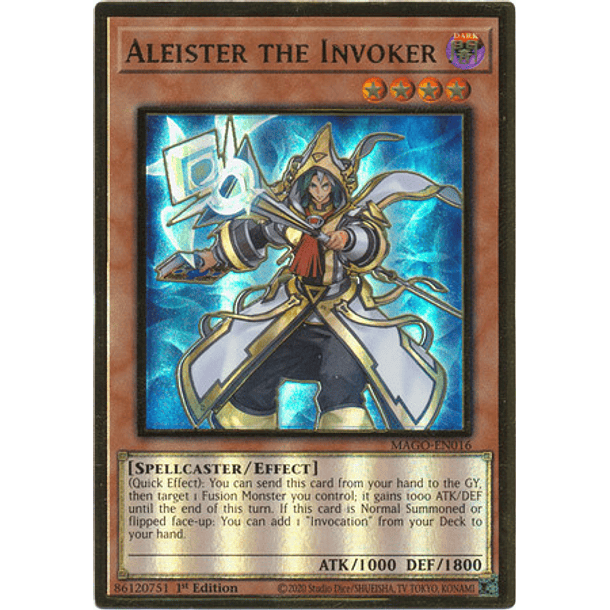 Aleister the Invoker (Alternate Art) - MAGO-EN016 - Premium Gold Rare