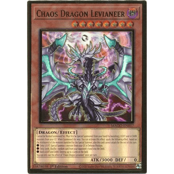 Chaos Dragon Levianeer - MAGO-EN017 - Premium Gold Rare 