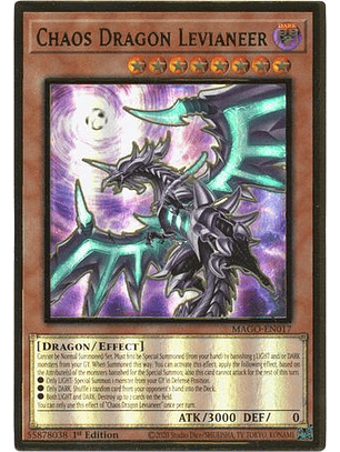 Chaos Dragon Levianeer (Alternate Art) - MAGO-EN017 - Premium Gold Rare