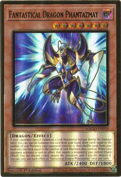 Fantastical Dragon Phantazmay (Alt Art) - MAGO-EN018 - Premium Gold Rare 