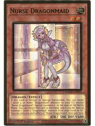 Nurse Dragonmaid - MAGO-EN020 - Premium Gold Rare