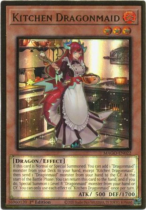 Kitchen Dragonmaid - MAGO-EN022 - Premium Gold Rare