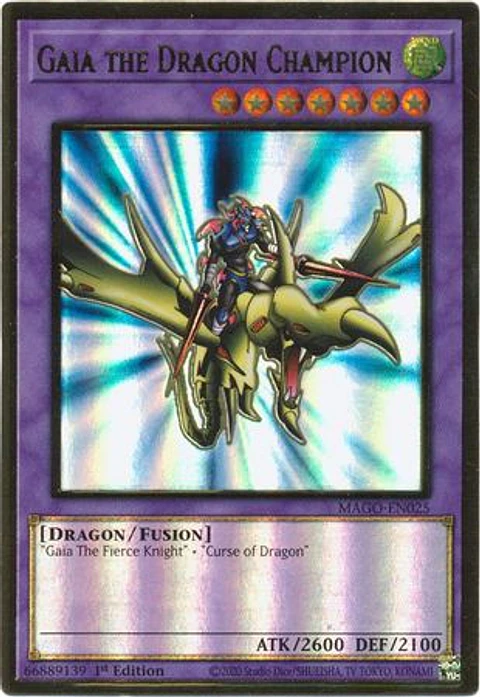 Gaia the Dragon Champion - MAGO-EN025 - Premium Gold Rare