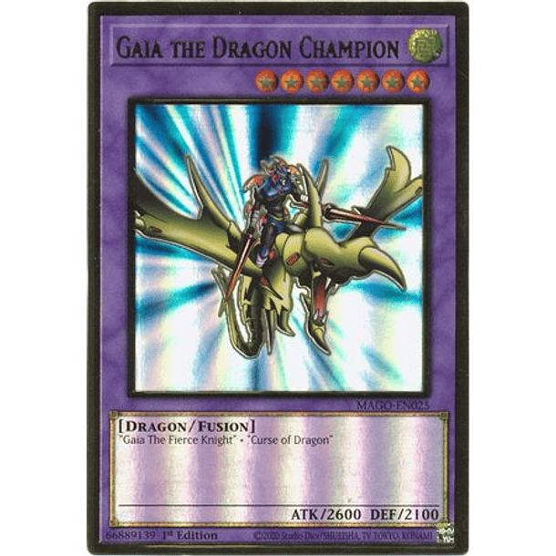 Gaia the Dragon Champion - MAGO-EN025 - Premium Gold Rare
