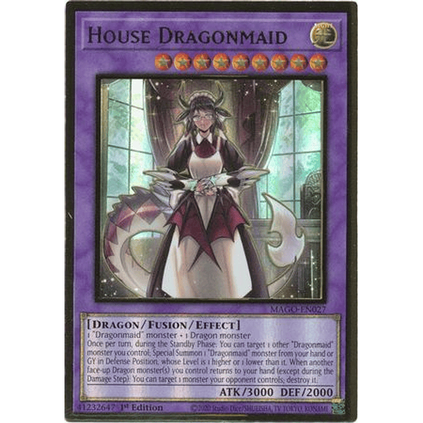 House Dragonmaid - MAGO-EN027 - Premium Gold Rare