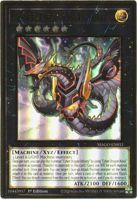 Cyber Dragon Infinity (Alternate Art) - MAGO-EN033 - Premium Gold Rare