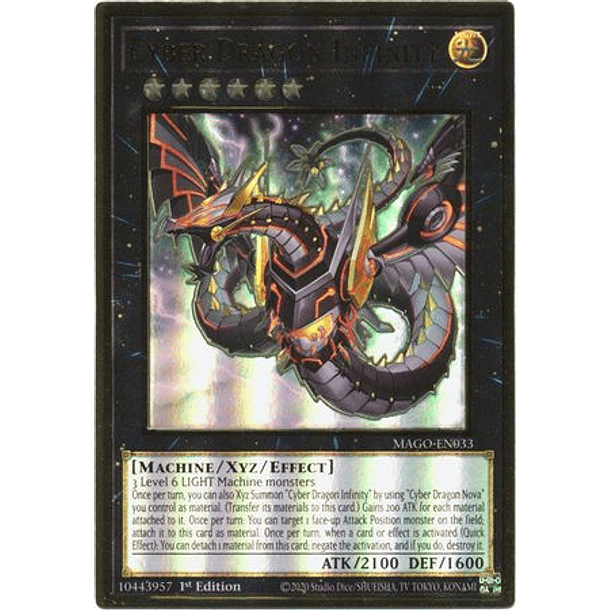 Cyber Dragon Infinity (Alternate Art) - MAGO-EN033 - Premium Gold Rare