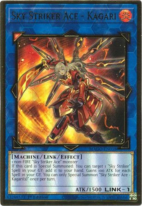 Sky Striker Ace - Kagari (alternate art) - MAGO-EN038 - Premium Gold Rare