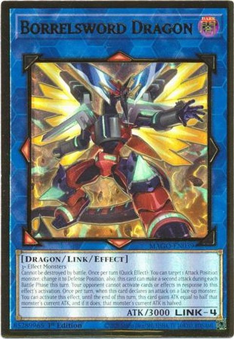 Borrelsword Dragon (Alternate Art) - MAGO-EN039 - Premium Gold Rare